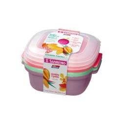 Set x3 Recipientes 1.3 Lts Plstico