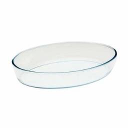 Asadera oval de vidrio