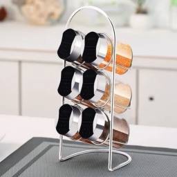 Set x6 Especieros 110ml de vidrio con soporte