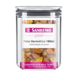 Contenedor Recipiente con tapa 180ml Acrlico Pod Sanremo